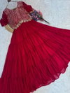 Ka 1255 Faux Blooming With Embroidery Work Gown Collections
